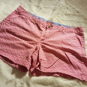 Pink chevron print shorts